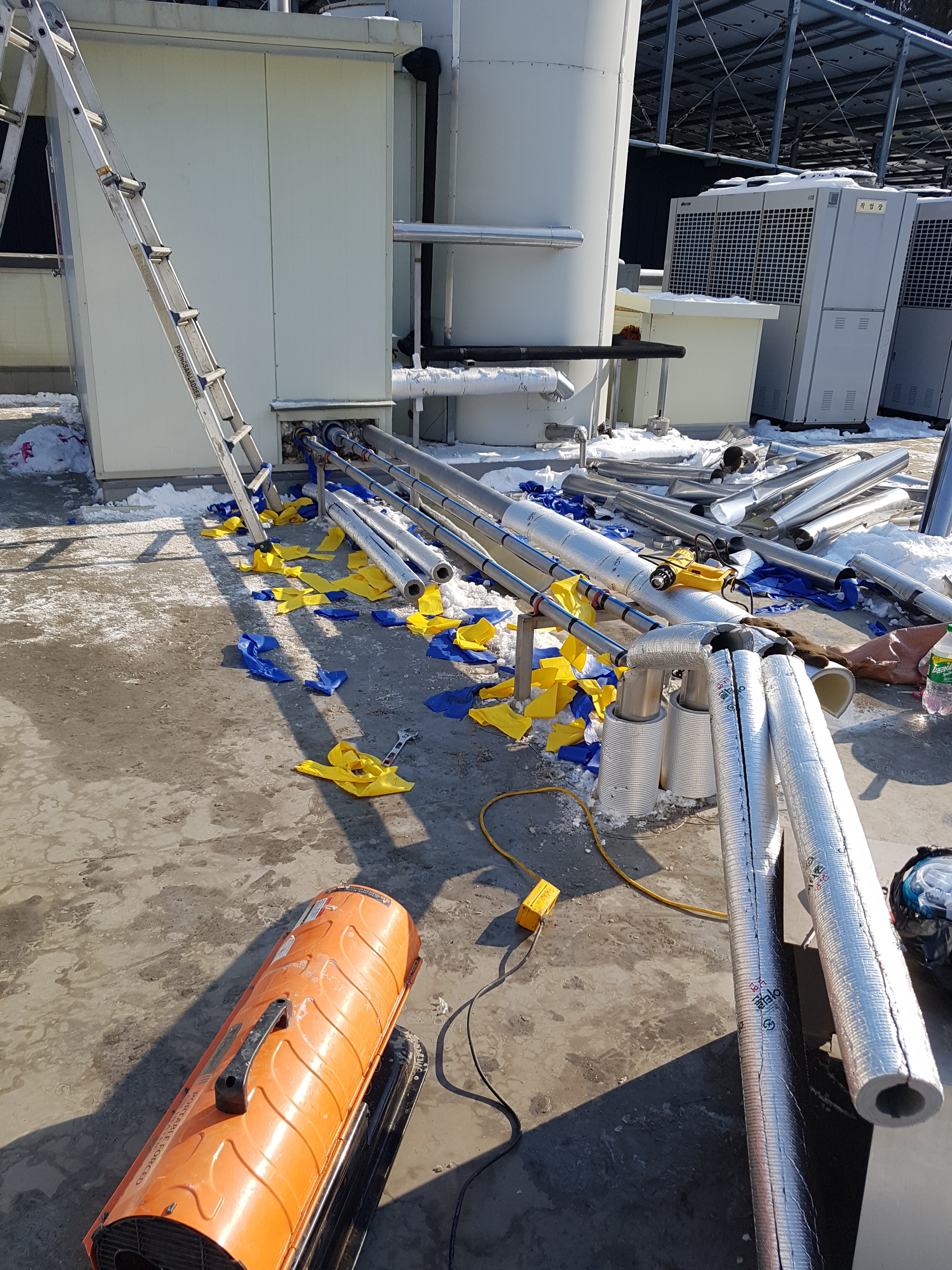 공장 배관 해빙 작업 사례 1 — 설비반장
